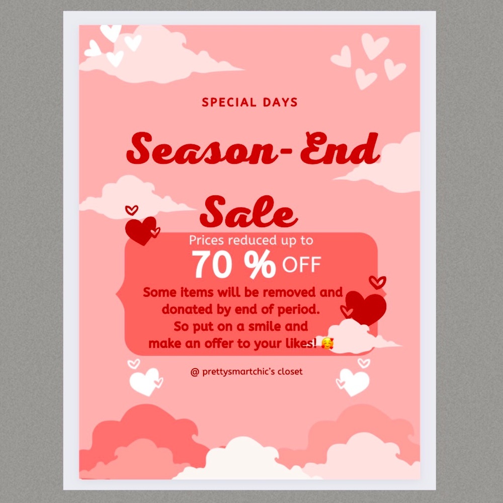 Closet Clear Out Sale!